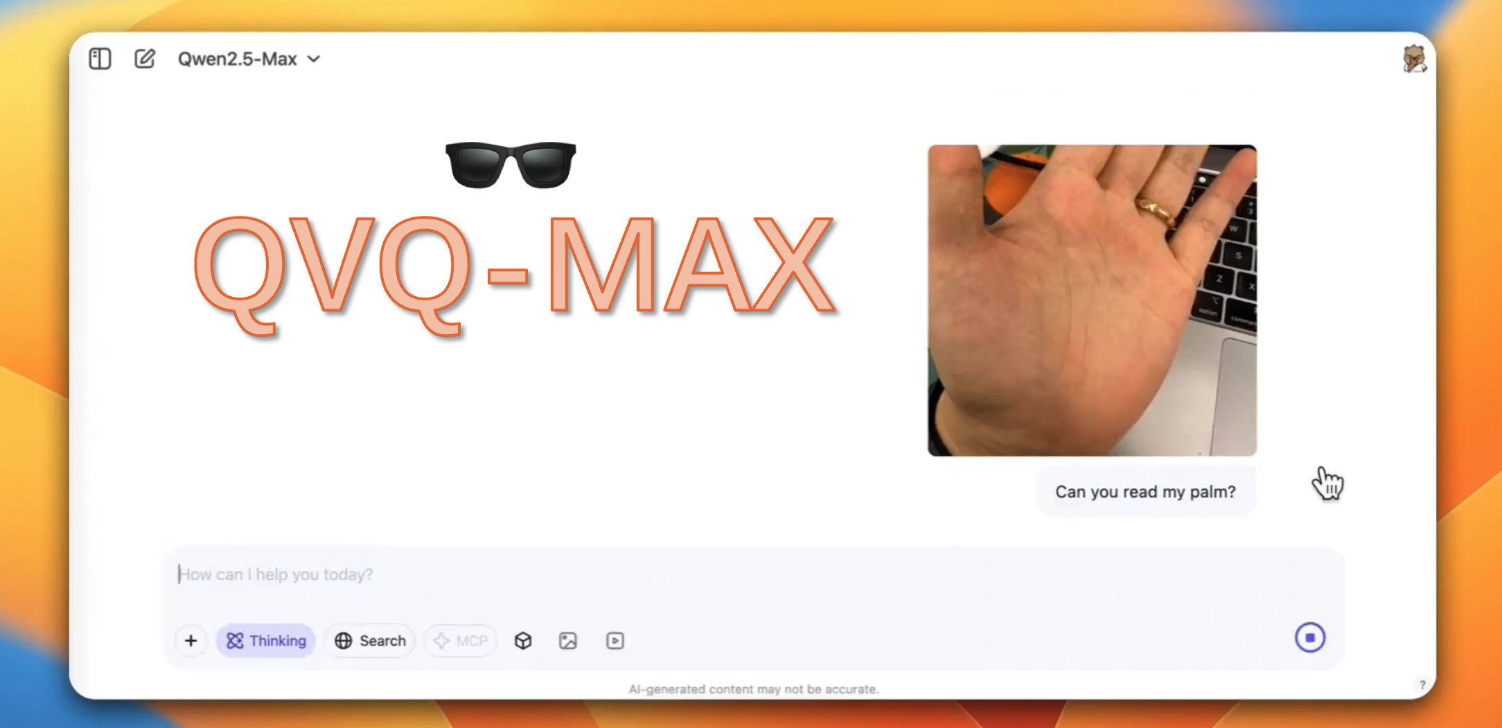 AI大模型看手相！图片视频加持深度思考，阿里QVQ-Max“神了神了”