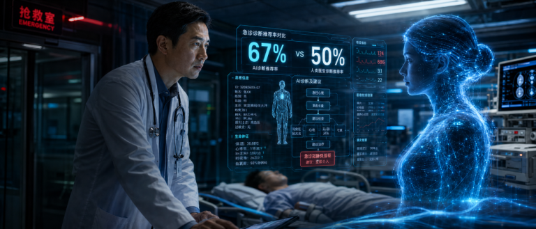 哈佛Science重磅：AI急诊诊断准确率67%，超越资深主治！取代医生尚早